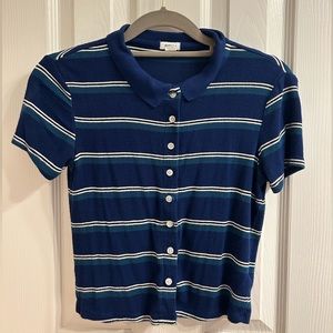 Garage Cropped Button Up